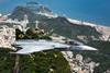 Brazilian air force Gripen E over Rio