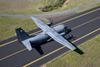 C-27J Spartan aircraft from No. 35 Squadron on the runway prior to take off, at RAAF Base Amberley, Queensland.