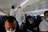 Airliner cabin Coronavirus masks PPE
