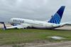 United 737 Max 8 off taxiway in Houston