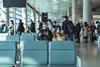 Passengers at Shanghai airport Feb 21