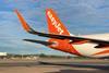 EasyJet aircraft at Glasgow airport Oct 2021