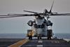 CH-53K King Stallion prepares to take off from the deck of the USS Wasp