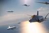 Lockheed Martin CCA rendering with F-35 collaborative combat aircraft