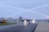 RNAF Lockheed Martin F-35s arrive at Leeuwarden Ai