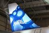 JetBlue blueberry tailfin