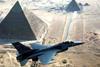 F-16 flying over Egyptian pyramids - Rex