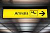 Arrivals sign