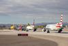 US airport aircraft queue