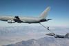 KC-46A Pegasus connects with an F-15 Strike Eagle for an aerial refueling test over California in 2018 - 970