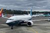 A 737 Max 7 at Boeing field in Seattle on 14 June 2022