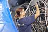 Woman working for Lufthansa Technik MRO