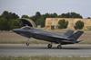 USAF Lockheed Martin F-35A taking off from an air base in Spain c USAF