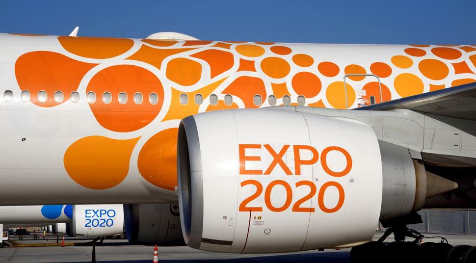 3/28着…EXPO 2020 Dubai エアバスA380Premier Emirates unveils first A380 full-aircraft livery to mark