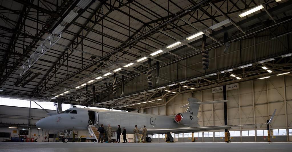 USAF debuts new EA-37B Compass Call electronic warfare jet in Europe