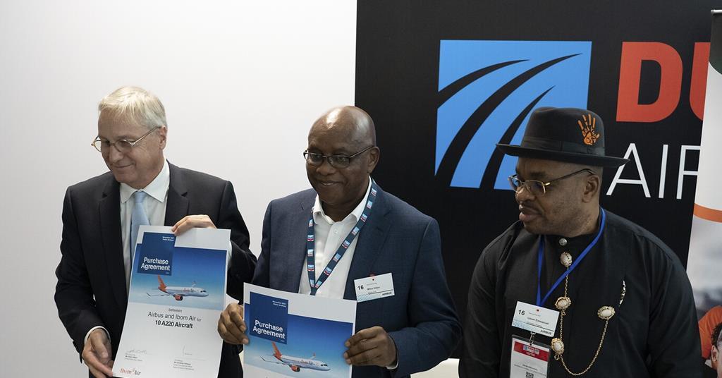 Ibom Air Nigeria menandatangani 10 Airbus A220 |  Berita