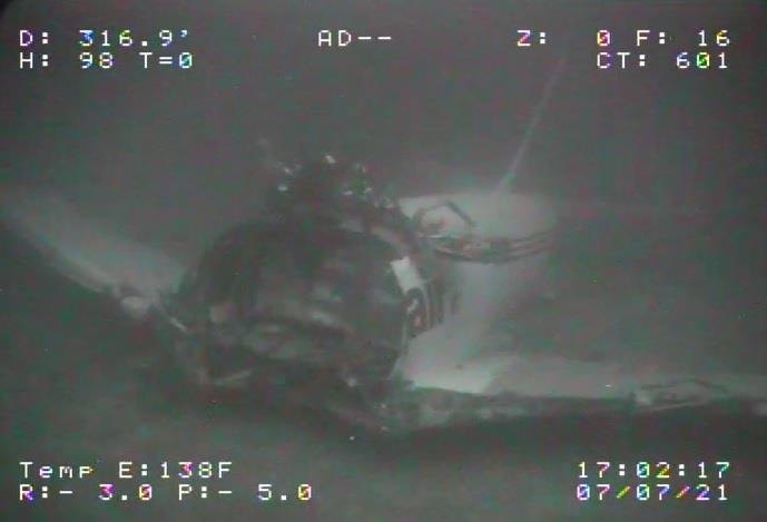 Ditched Transair 737-200 wreckage pictured on sea floor off Ditched Transair 737-200 wreckage pictured on sea floor off