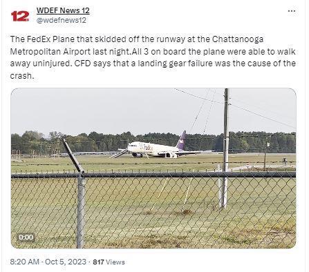 FedEx 757 Skids Along Chattanooga Runway During Gear-up Landing | News ...