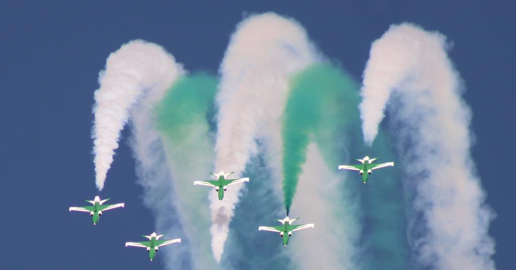 Saudi Hawks aerobatic display team returns with replacement jets