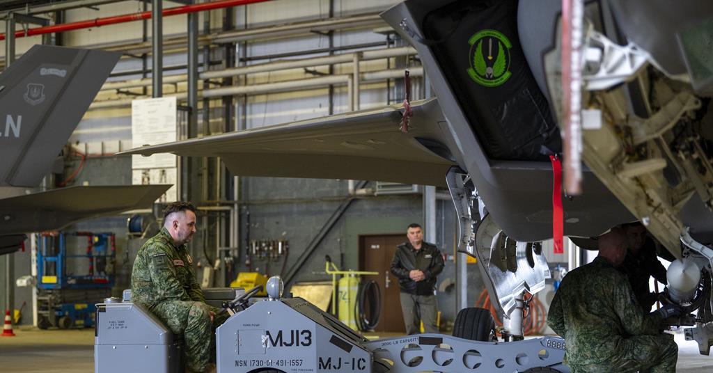 Netherlands crew demonstrates F-35A weapons loading for USAF aircraft