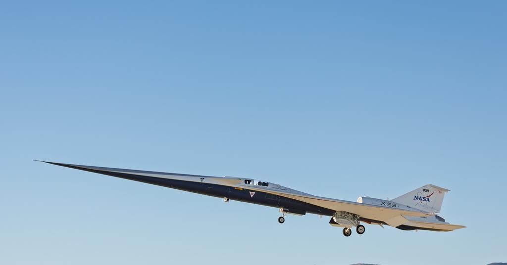 NASA X-59 supersonic aircraft first flight Lockheed Martin quiet