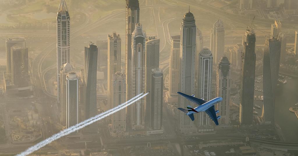 Jet Pack Flying Man Over Dubai 