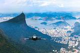Gripen E over Rio c Saab