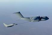 RAF Typhoon and German A400M refuelling