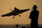 Super Hornet launches from USS Gerald Ford in September 2023