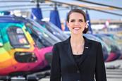 Nicole Battjes with Rainbow Helicopters fleet