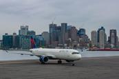 Delta's first A321neo at Boston Logan airport