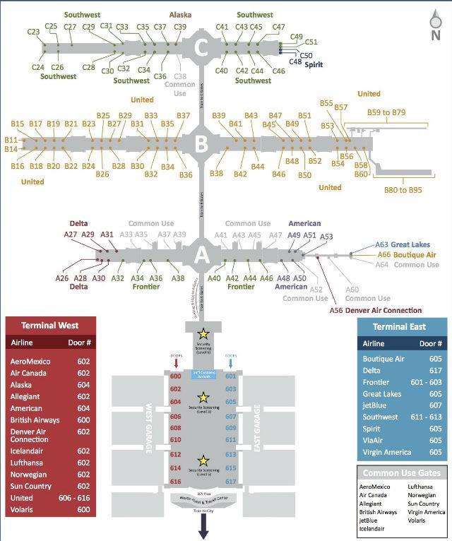 Printable Denver Airport Terminal Map