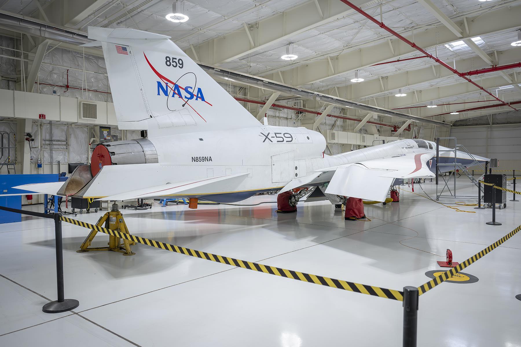 NASA X-59 supersonic jet undergoes inspections after first flight