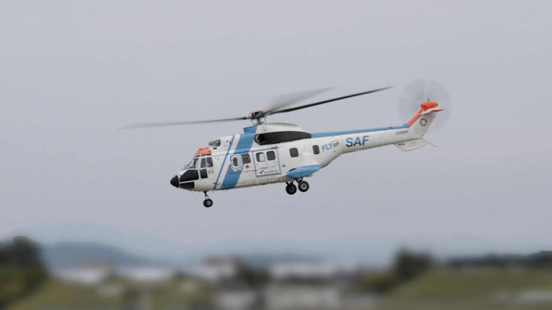 Japan S Nakanihon Operates First Saf Powered Helicopter Flight News Flight Global