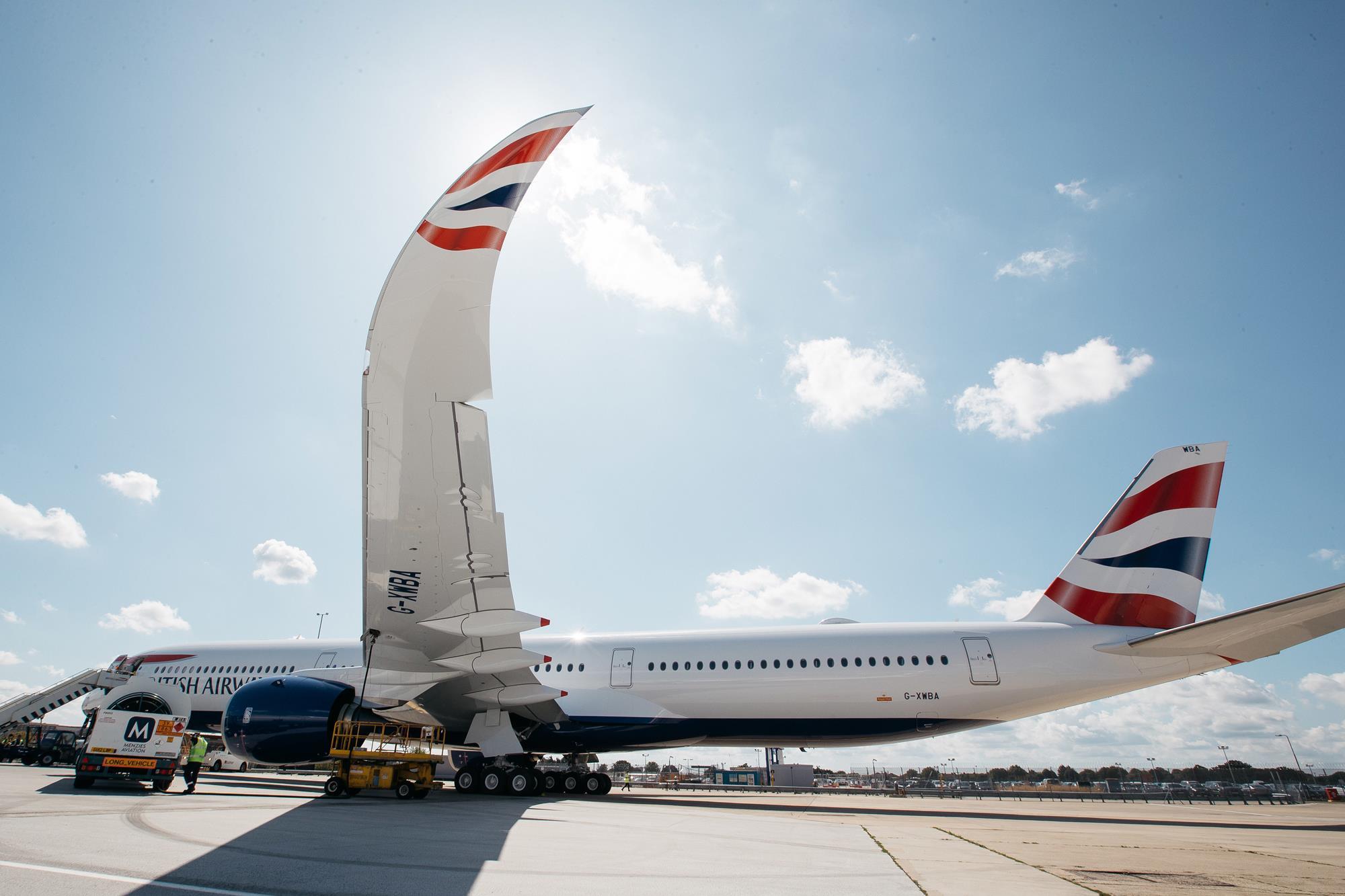Chega pela 1ª vez ao Brasil o avião A350-1000 da British Airways