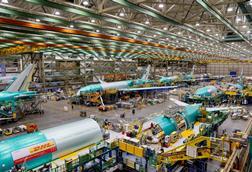 Boeing's 777 production site Everett on 26 June 2024