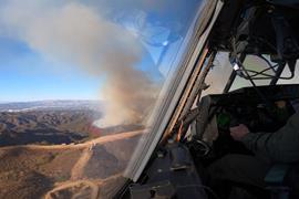 C-130J firefighting run