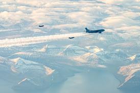 Royal Danish Air Force F-35As over Greenland with French A330 MRTT tanker
