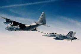 KC-130T refuels FA-18F