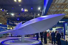 General Atomics YFQ-42A model at Paris Air Show