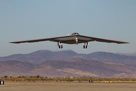 Second B-21 test aircraft launches from Palmdale c USAF