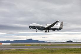 MQ-4C takeoff c US Navy