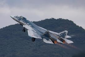 Su-57 take-off