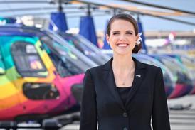Nicole Battjes with Rainbow Helicopters fleet
