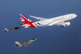 RAF A330 Voyager with F-35Bs