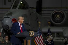 Donald Trump with A-10 Warthog Selfridge Air National Guard Base