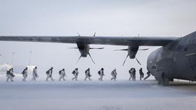 Arctic troops board RCAF C130c RCAF