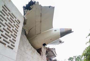 Air India 787 wreckage tail-c-Office of Indian prime minister