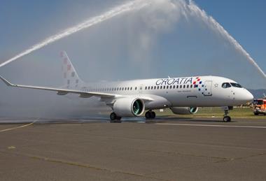 Croatia first A220-c-Croatia Airlines