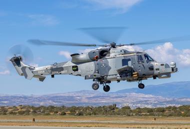 Royal Navy Wildcat with Martlet missiles